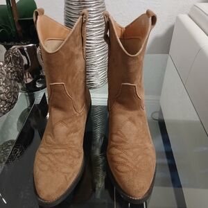Kids Tan Suede Boots